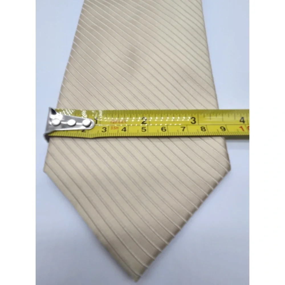 Calvin Klein Gold Striped Tie Necktie 58